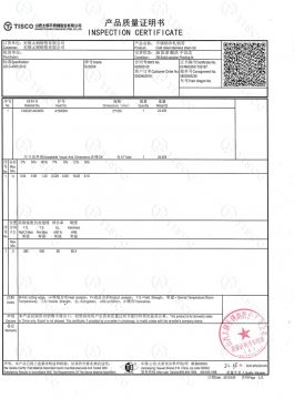 304SS inspektionsattest